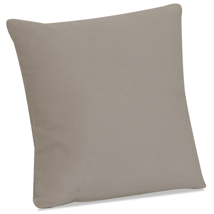 Textured Polyester Accent Pillow - Plush Ecru