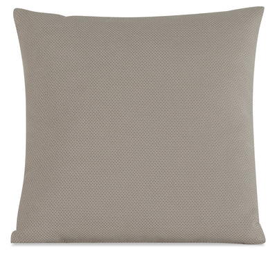 Textured Polyester Accent Pillow - Plush Ecru