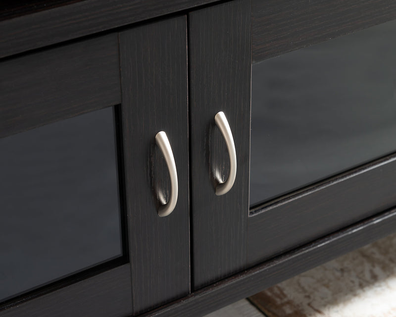 Palmer 72\" TV Stand with Storage and Cable Management for TVs up to 80\"- Reddish Brown