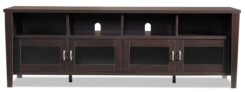 Palmer 72\" TV Stand with Storage and Cable Management for TVs up to 80\"- Reddish Brown