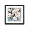 \"Pale Pink Bouquet I\" Matted and Framed Black 30x30 Wall Art