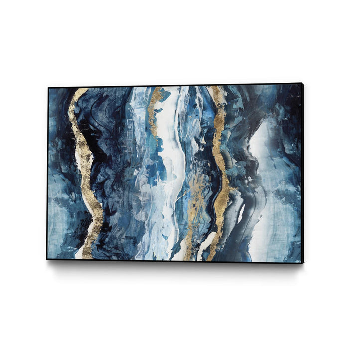 \"Effectus I\" Canvas Framed Black 36x24 Wall Art