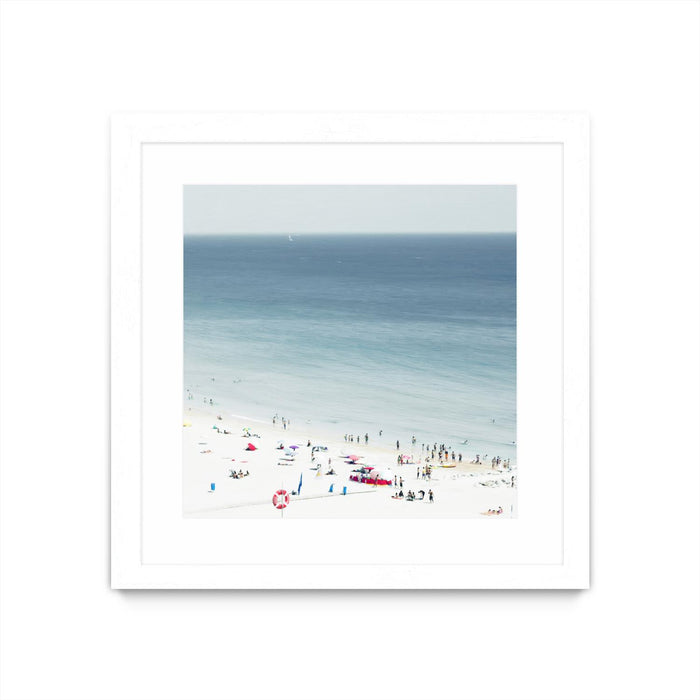 \"Sesimbra Ii\" Matted and Framed White 36x36 Wall Art