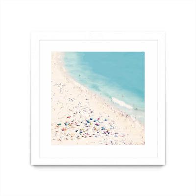 "Beach Love" Matted and Framed White 36x36 Wall Art