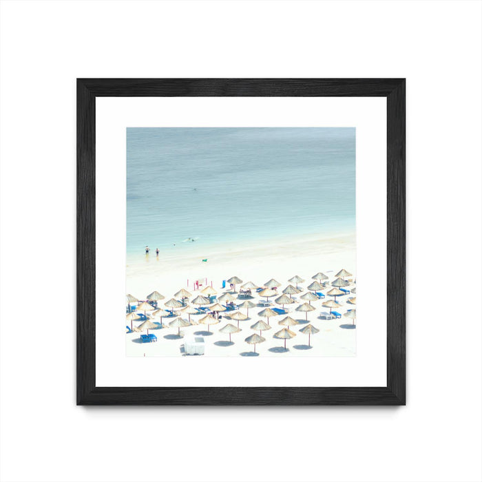 \"Sesimbra I\" Matted and Framed Black 30x30 Wall Art