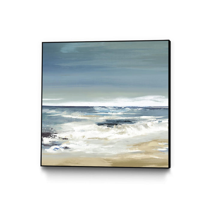 \"East Coast Ii\" Canvas Framed Black 20x20 Wall Art