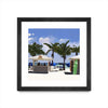\"Key West Cabana I\" Matted and Framed Black 36x36 Wall Art