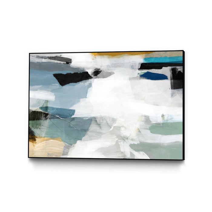 \"Brush Formation Ii\" Canvas Framed Black 36x24 Wall Art