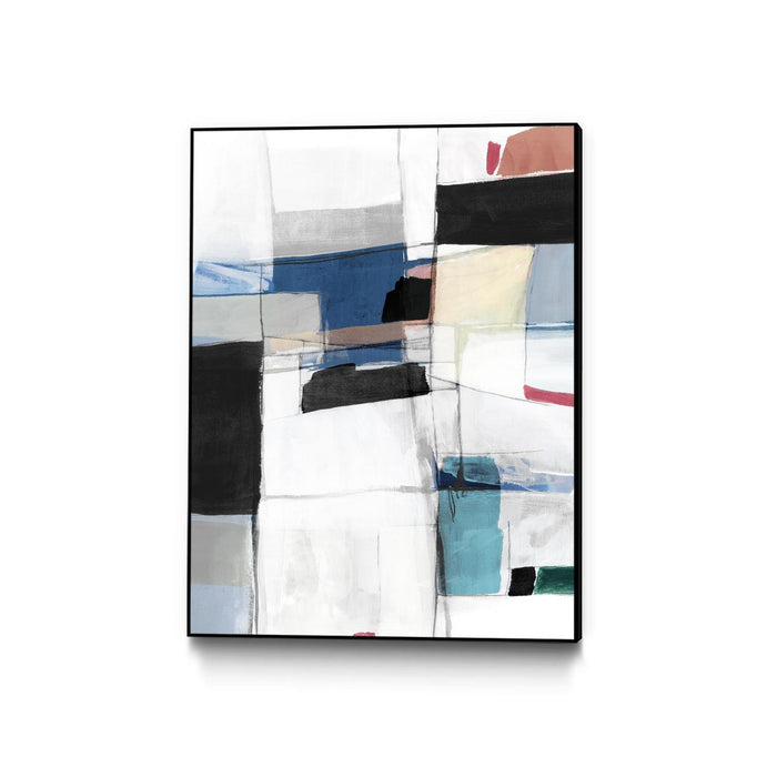 \"Sky Energy I\" Canvas Framed Black 24x32 Wall Art