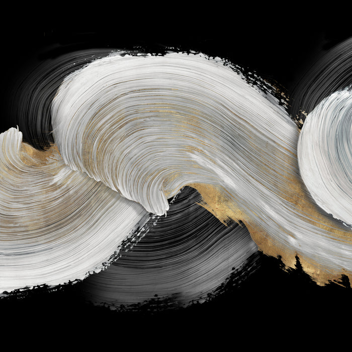 \"White Swirls\" Giant Art 54x54 Wall Art