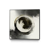 \"Smokey Circumference\" Canvas Framed Black 20x20 Wall Art