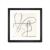 \"Juxtaposing\" Matted and Framed Black 30x30 Wall Art
