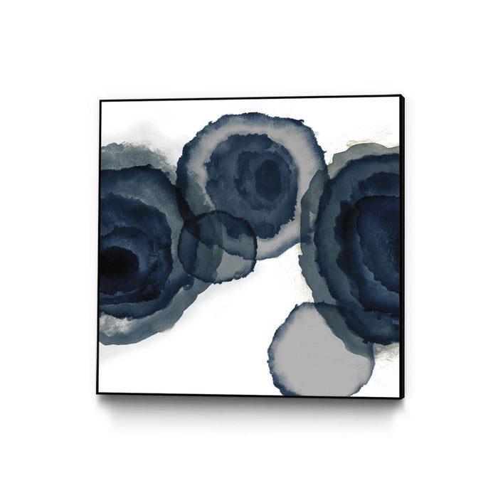 \"Blotted Ink Ii\" Canvas Framed Black 20x20 Wall Art