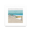\"Lined Up\" Matted and Framed White 30x30 Wall Art