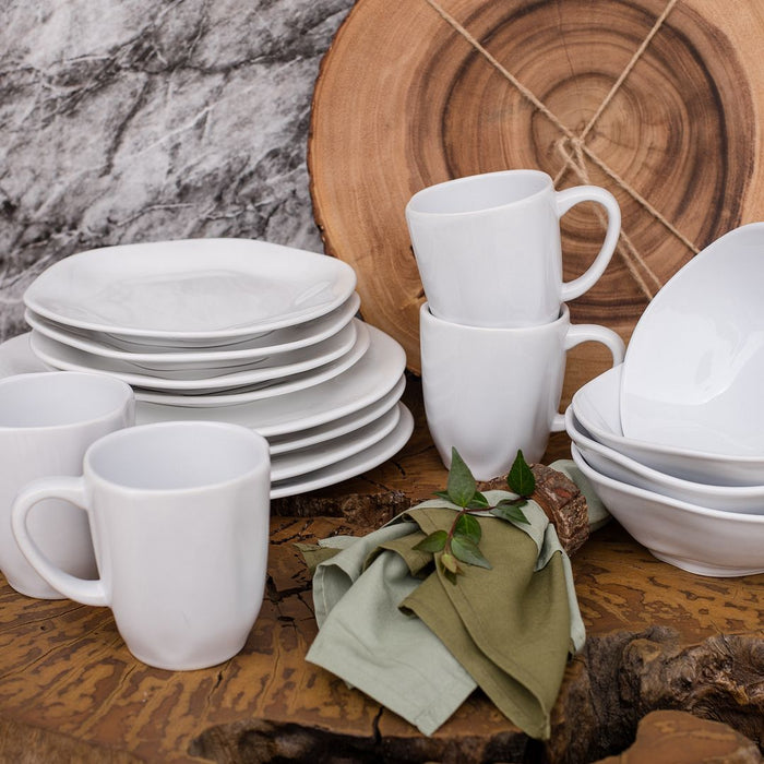 Ryo 16-Piece Dinnerware Set - White