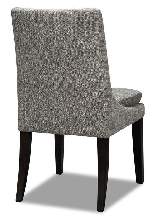 Shilo Dining Chair with Linen-Look Fabric, Wood - Grey