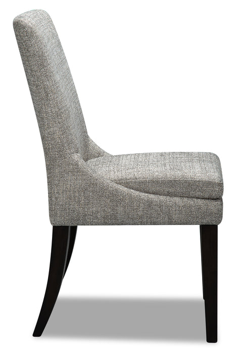 Shilo Dining Chair with Linen-Look Fabric, Wood - Grey