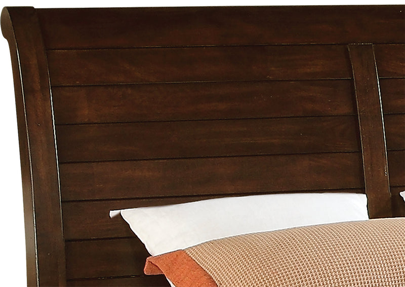 Sonoma 5pc Bedroom Set with Storage Bed, Dresser & Mirror, Mango Brown - King Size