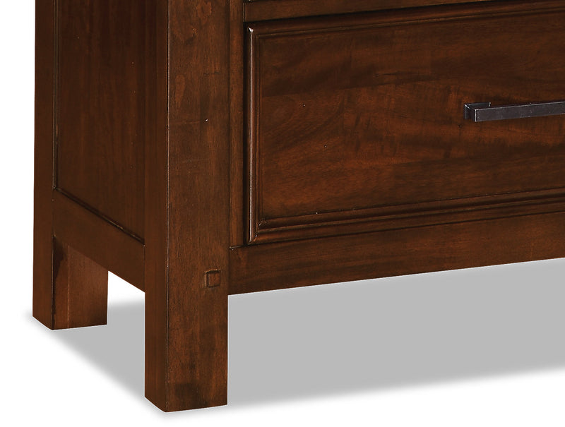 Sonoma 5pc Bedroom Set with Storage Bed, Dresser & Mirror, Mango Brown - King Size