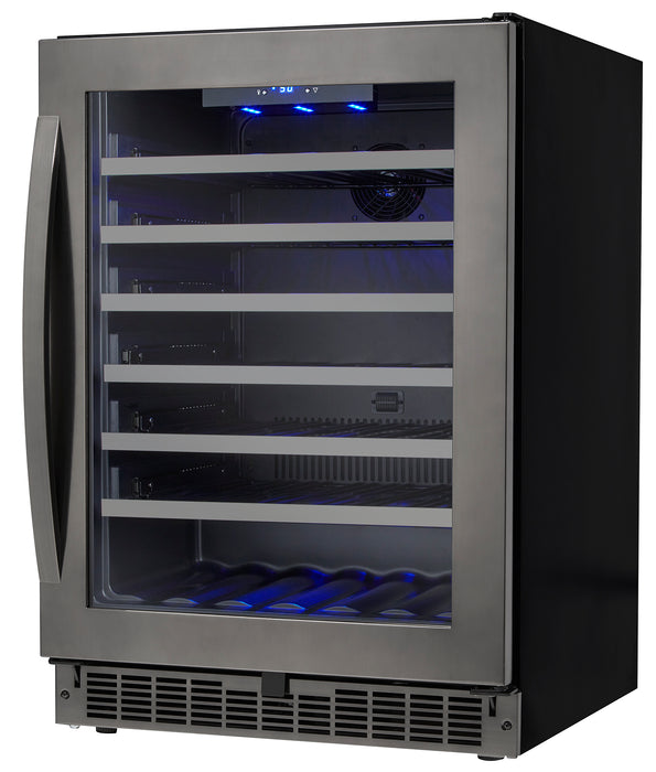 Silhouette Prague 23.8\" 5.6 Cu. Ft. Single-Door Wine Cooler - Black Stainless - SSWC056D1B-S