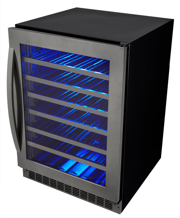 Silhouette Prague 23.8\" 5.6 Cu. Ft. Single-Door Wine Cooler - Black Stainless - SSWC056D1B-S