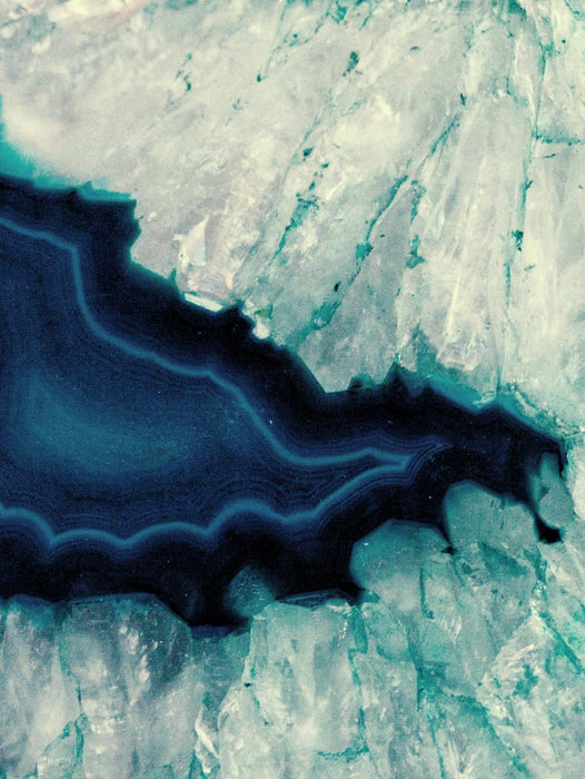 \"Up Close Blue Mineral Ii\" Giant Art 72x54 Wall Art