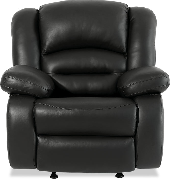 Toreno 42\" Genuine Leather Power Reclining Chair - Black