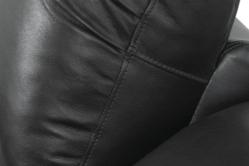 Toreno 86\" Genuine Leather Power Reclining Sofa - Black