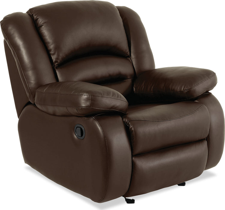 Toreno 42\" Genuine Leather Rocker Reclining Chair - Brown