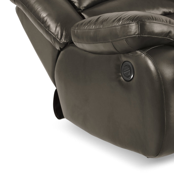 Toreno 42\" Genuine Leather Power Reclining Chair - Grey