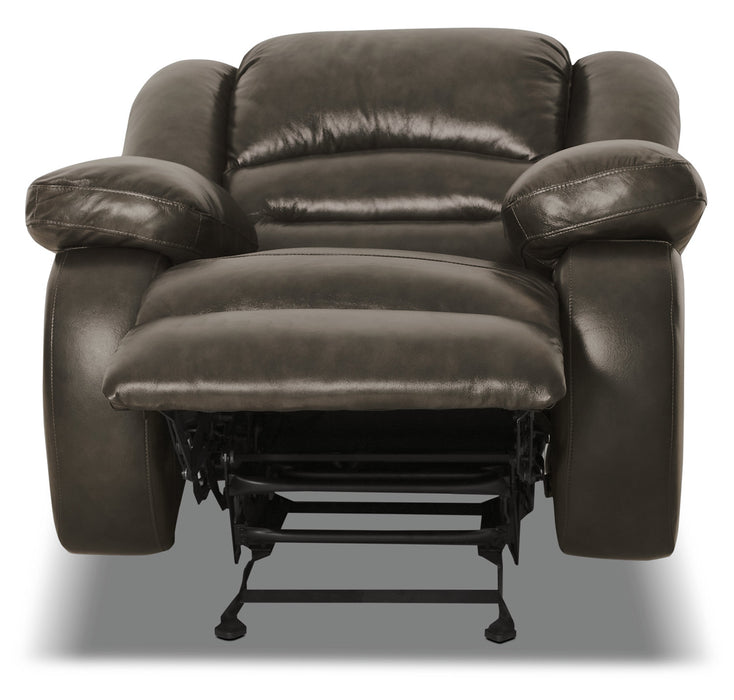 Toreno 42\" Genuine Leather Power Reclining Chair - Grey