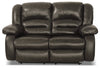 Toreno 64\" Genuine Leather Reclining Loveseat - Grey