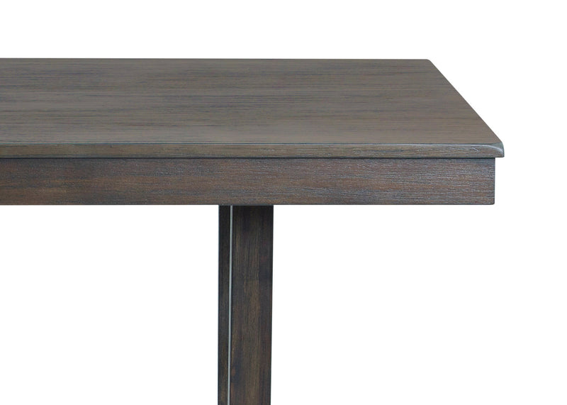 Tribeca Counter-Height Table, Pedestal Base, 40\"W Square - Grey/Brown