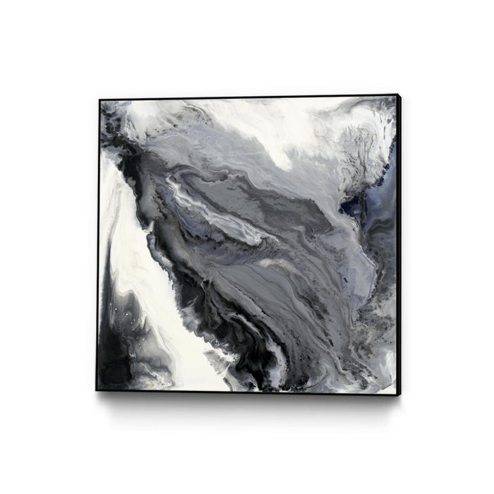 \"Approaching\" Canvas Framed Black 20x20 Wall Art
