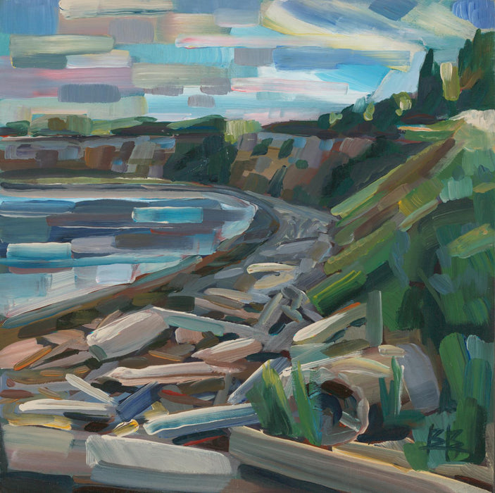 \"Early Morning On The Beach\" Giant Art 54x54 Wall Art