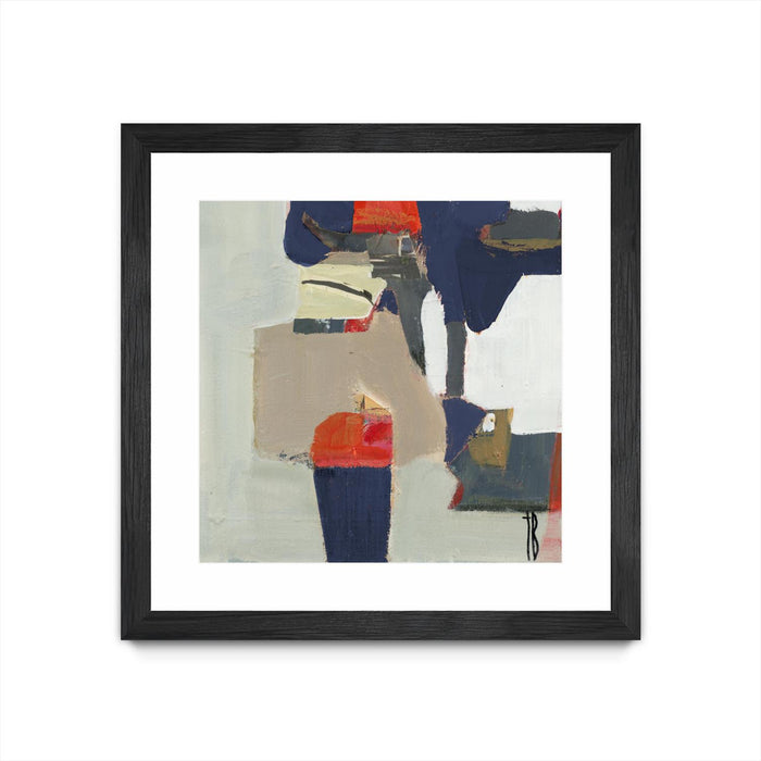 \"Orange Crush V9\" Matted and Framed Black 36x36 Wall Art