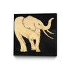 \"Baby Elephant\" Canvas Framed Black 20x20 Wall Art
