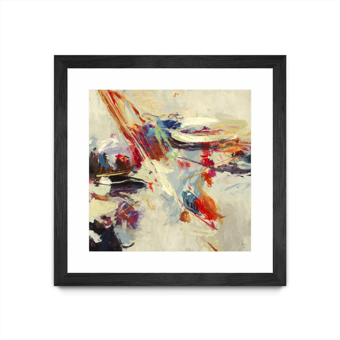 \"Positive Energy I\" Matted and Framed Black 36x36 Wall Art