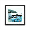 \"Boats\" Matted and Framed Black 30x30 Wall Art