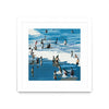 \"Surf's Up\" Matted and Framed White 30x30 Wall Art