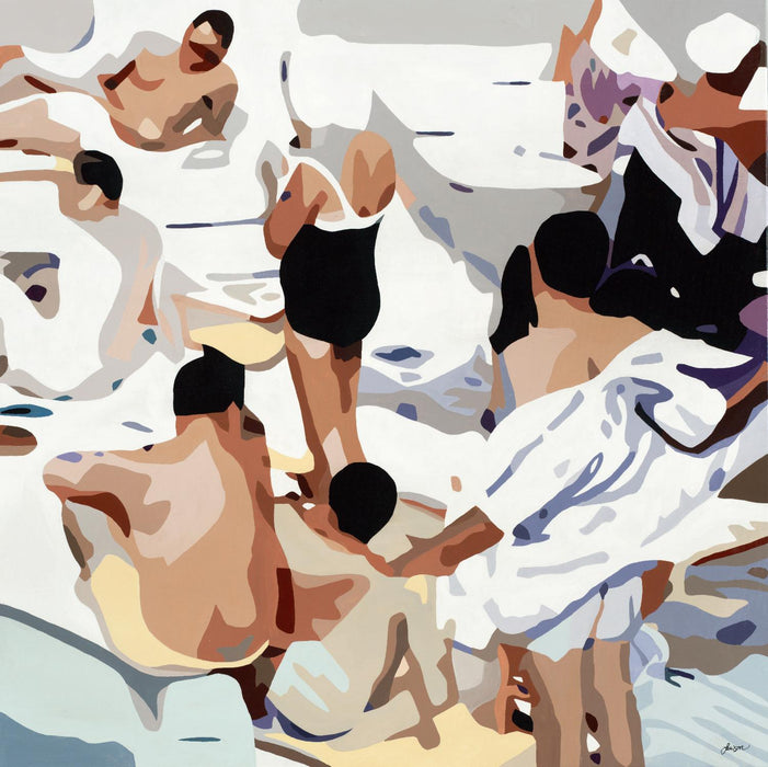 \"Tammy & Greg's Pool Party\" Giant Art 72x72 Wall Art