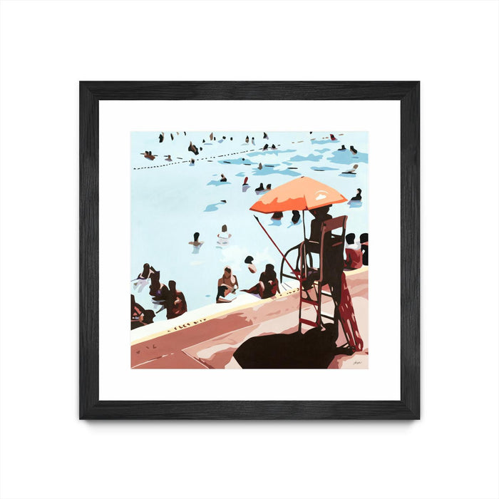 \"It's All Going Just Swimmingly\" Matted and Framed Black 36x36 Wall Art