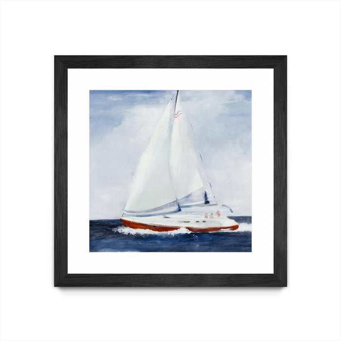 \"Chasing The Sun\" Matted and Framed Black 36x36 Wall Art