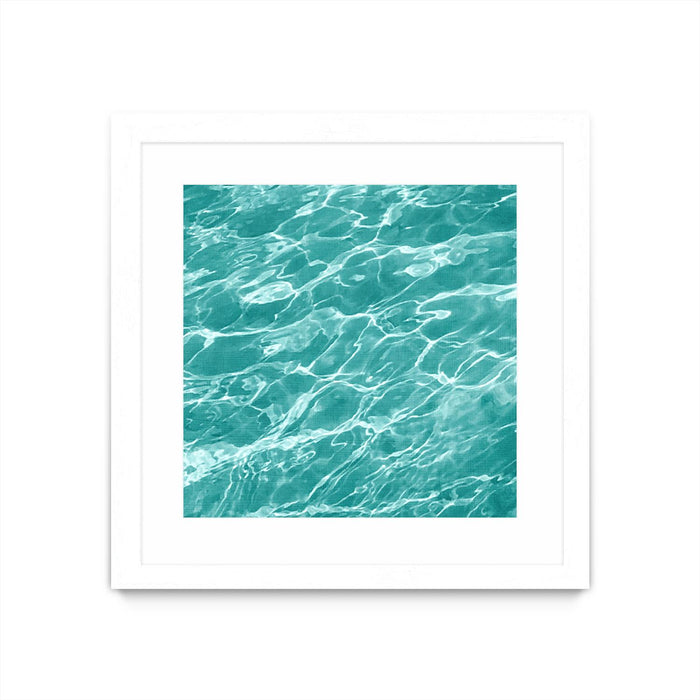 \"Ripple I\" Matted and Framed White 36x36 Wall Art