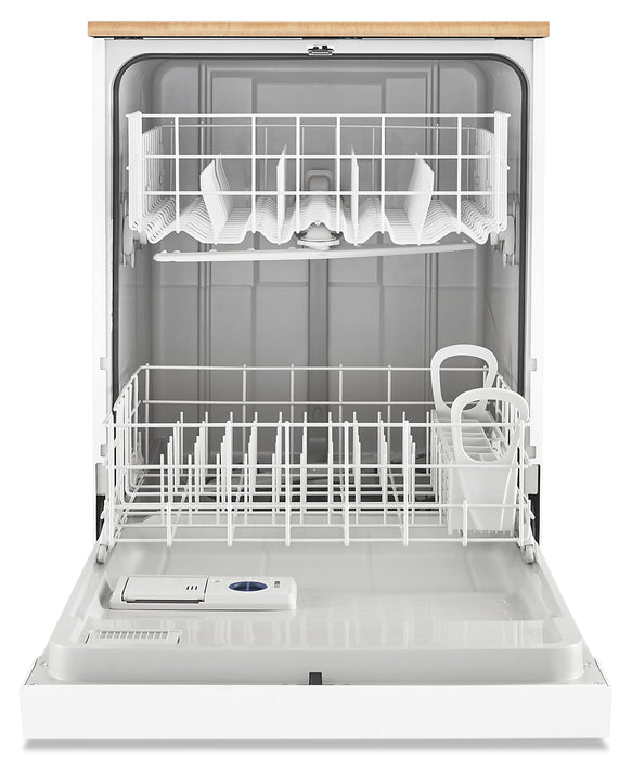 Whirlpool 24\" 64 dBA Portable Front-Control Dishwasher - White - WDP370PAHW