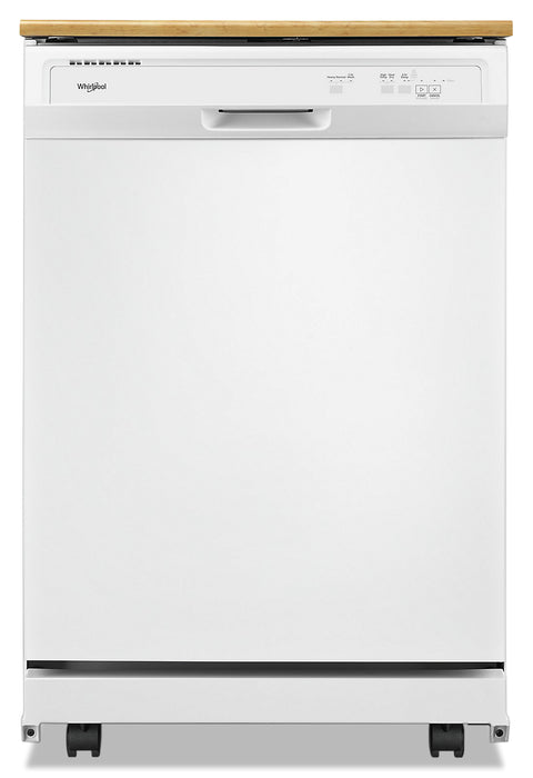 Whirlpool 24\" 64 dBA Portable Front-Control Dishwasher - White - WDP370PAHW