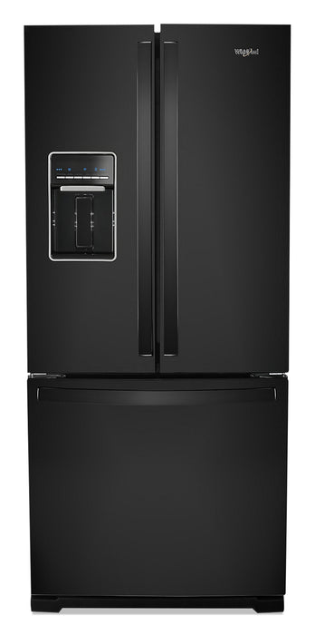 Whirlpool 30\" 20 Cu. Ft. French-Door Refrigerator - Black - WRF560SEHB