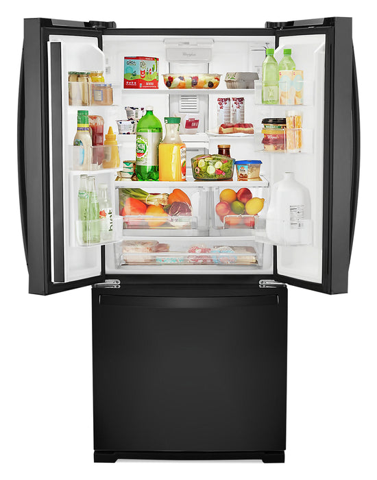 Whirlpool 30\" 20 Cu. Ft. French-Door Refrigerator - Black - WRF560SEHB