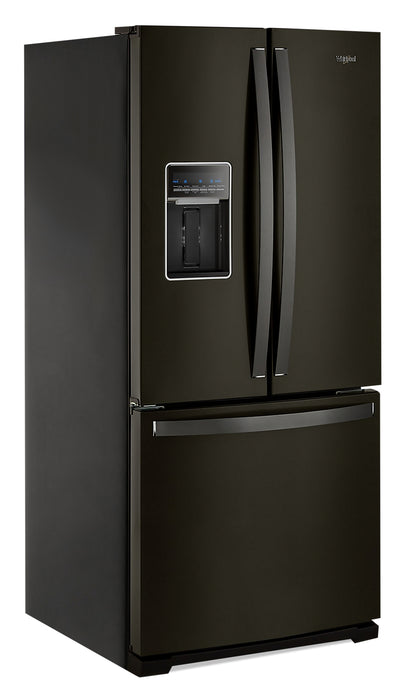 Whirlpool 30\" 20 Cu. Ft. French-Door Refrigerator - Black Stainless - WRF560SEHV