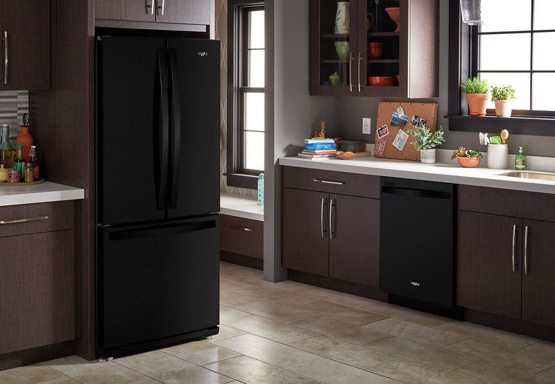 Whirlpool 30\" 20 Cu. Ft. French-Door Refrigerator - Black - WRF560SMHB
